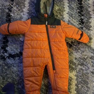Carter's Orange and Black Kids One Piece Footie